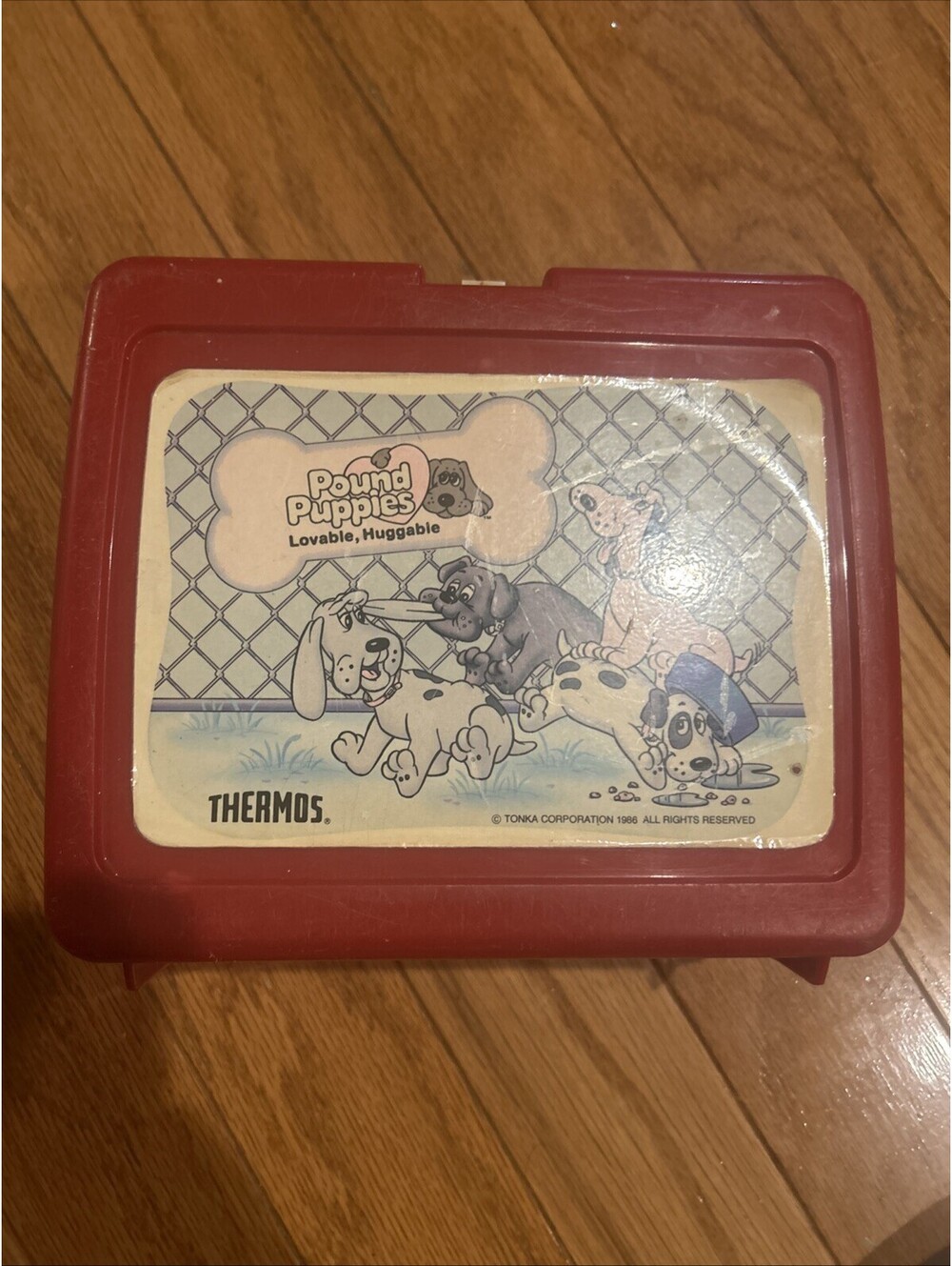Vintage Pound Puppies Thermos Lunch Box